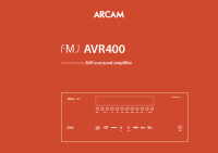 Arcam AVR-400 - Owners Manual 